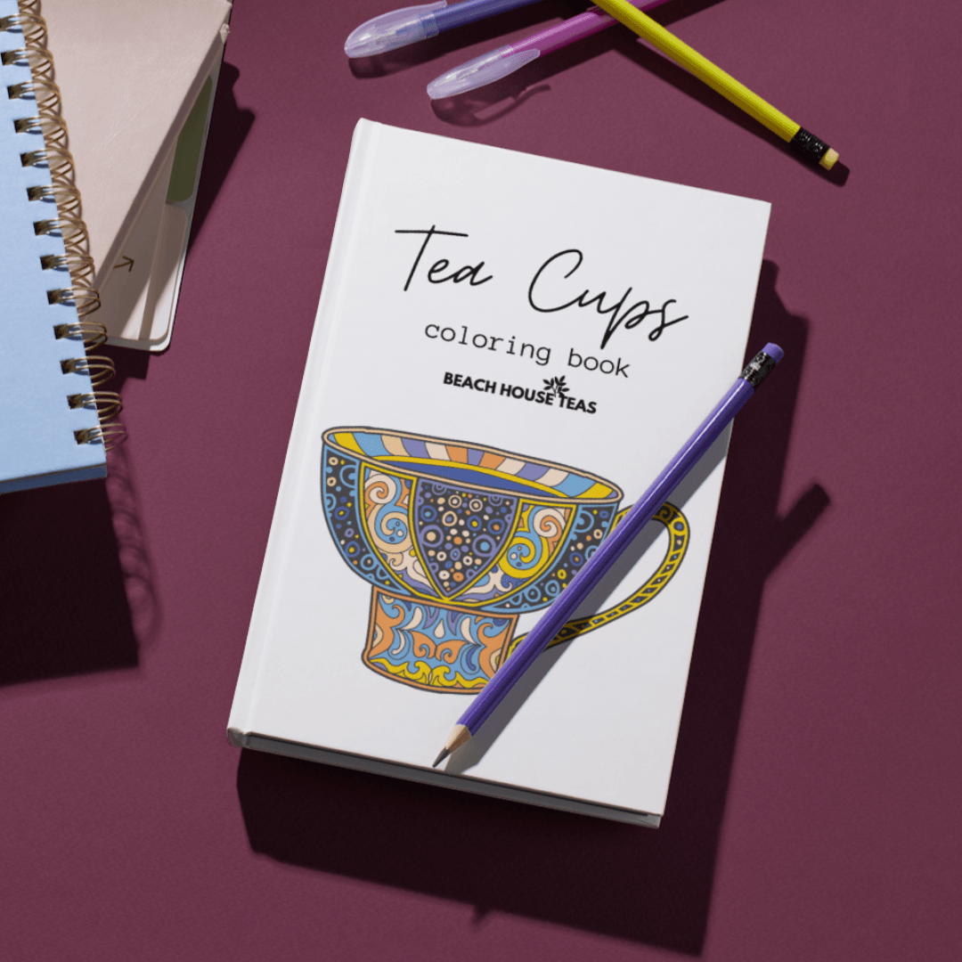 Tea Cups" Coloring Book Download - Beach House Teas