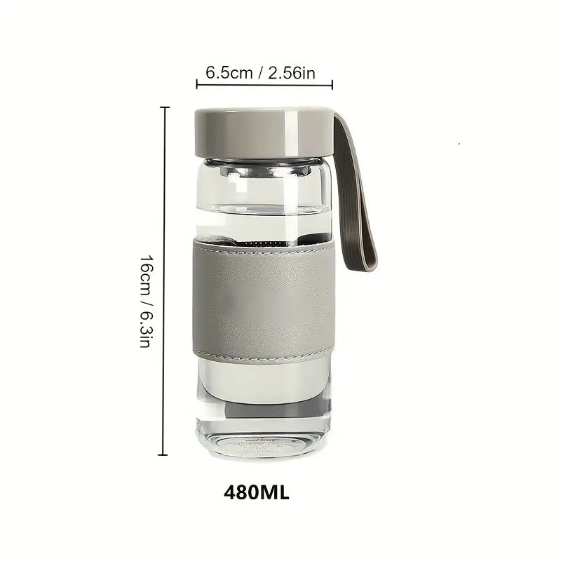 Durable Heat-resistant Glass Cup with Tea Filter