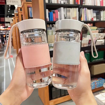 Durable Heat-resistant Glass Cup with Tea Filter