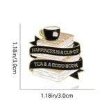 Happiness is a cup of tea brooch