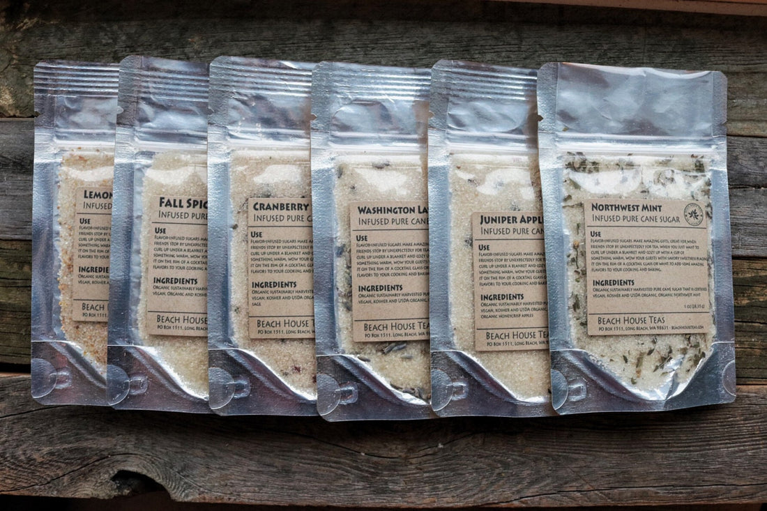 Infused artisan cane sugar gift set: 1 oz each of six flavors