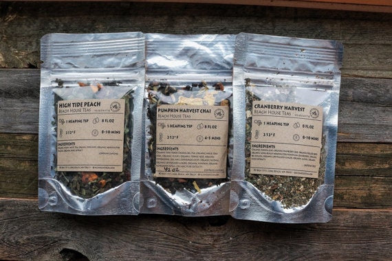 Pick three organic loose leaf teas gift set small batch