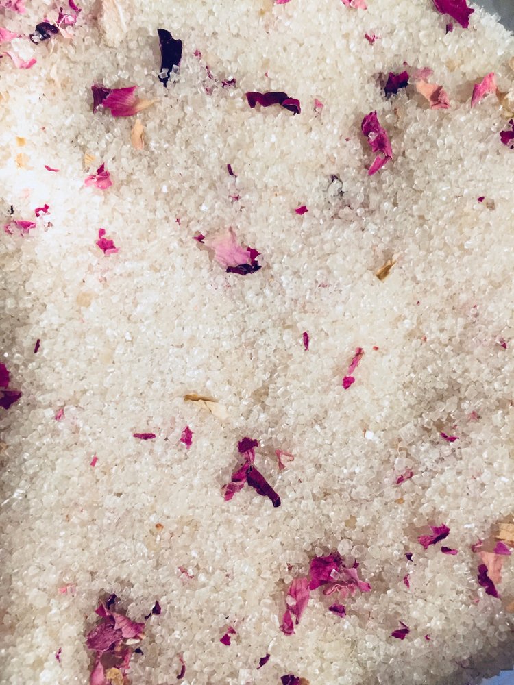 Rose Petal infused artisan culinary sugar - Beach House Teas